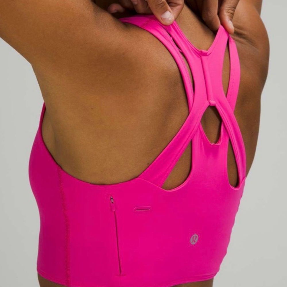 Lululemon Stash It Bra *Medium Support, B/C Cup Sonic Pink Size 6 NWT - Picture 6 of 6
